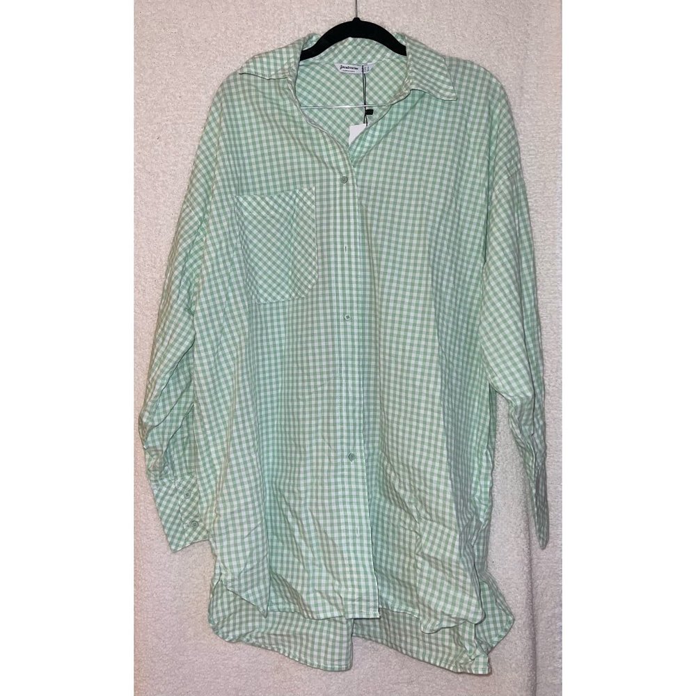 Oversized Gingham Button Down